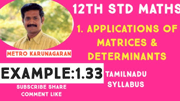 12th Std Maths Example 1.33 Find the condition on a,b and c so that following system of linear