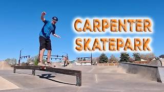 Working on a Flat to Down Rail at Carpenter Skatepark (Session with Brent)