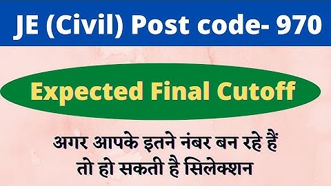 JE (Civil)- 970 | Expected Cutoff | #hpssc #jecivil, held on 10/9/22 #expectedcutoff