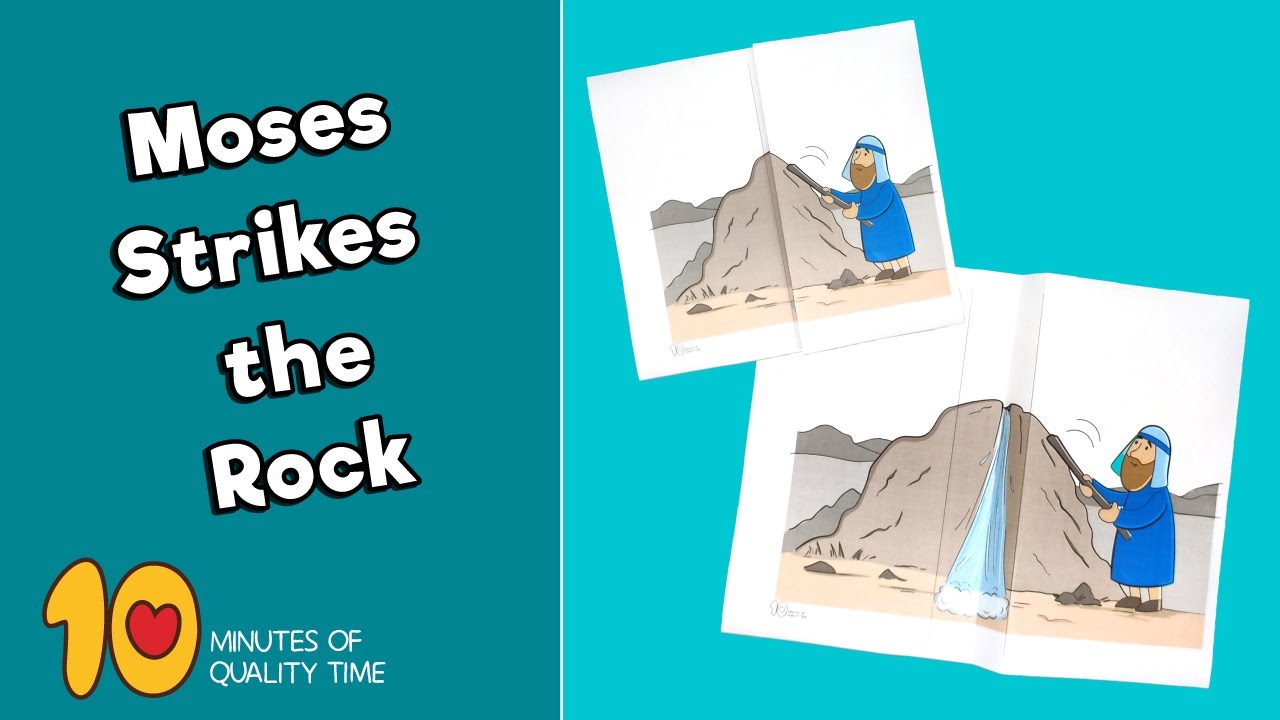 Moses Strikes The Rock Craft Bible Activities For Kids Youtube