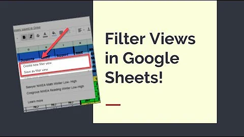 Using Filter Views in Google Sheets