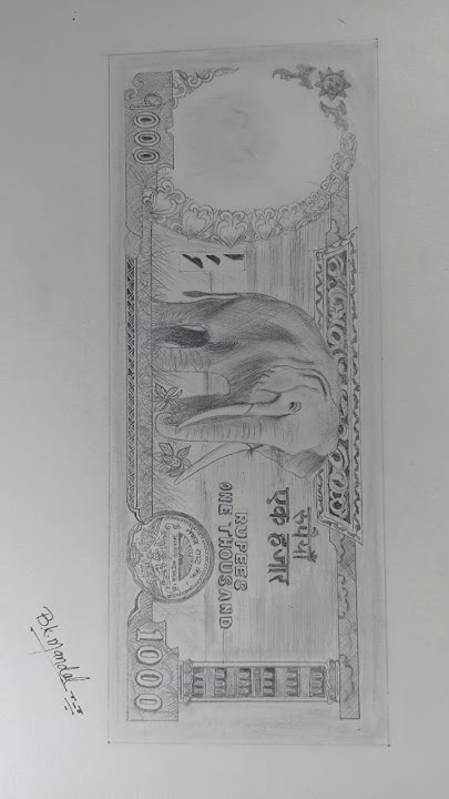 Nepali One Thousand Rupees Nepali Rupees drawing art shorts nepali-one-thousand-rupees-nepali-rupees-drawing-art-shorts