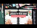 PLAN WITH ME :: DECORATING A HORIZONTAL LAYOUT IN A CLASSIC HAPPY PLANNER :: GOLDEN FLORALS