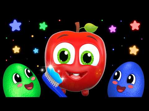 🍎 No No Bedtime Song | Brush Your Teeth & Sleep | Funky Fruits - Baby Sensory