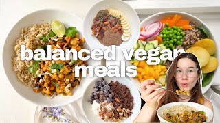 Balanced Vegan Meals! ( 2 breakfast, 2 dinner )