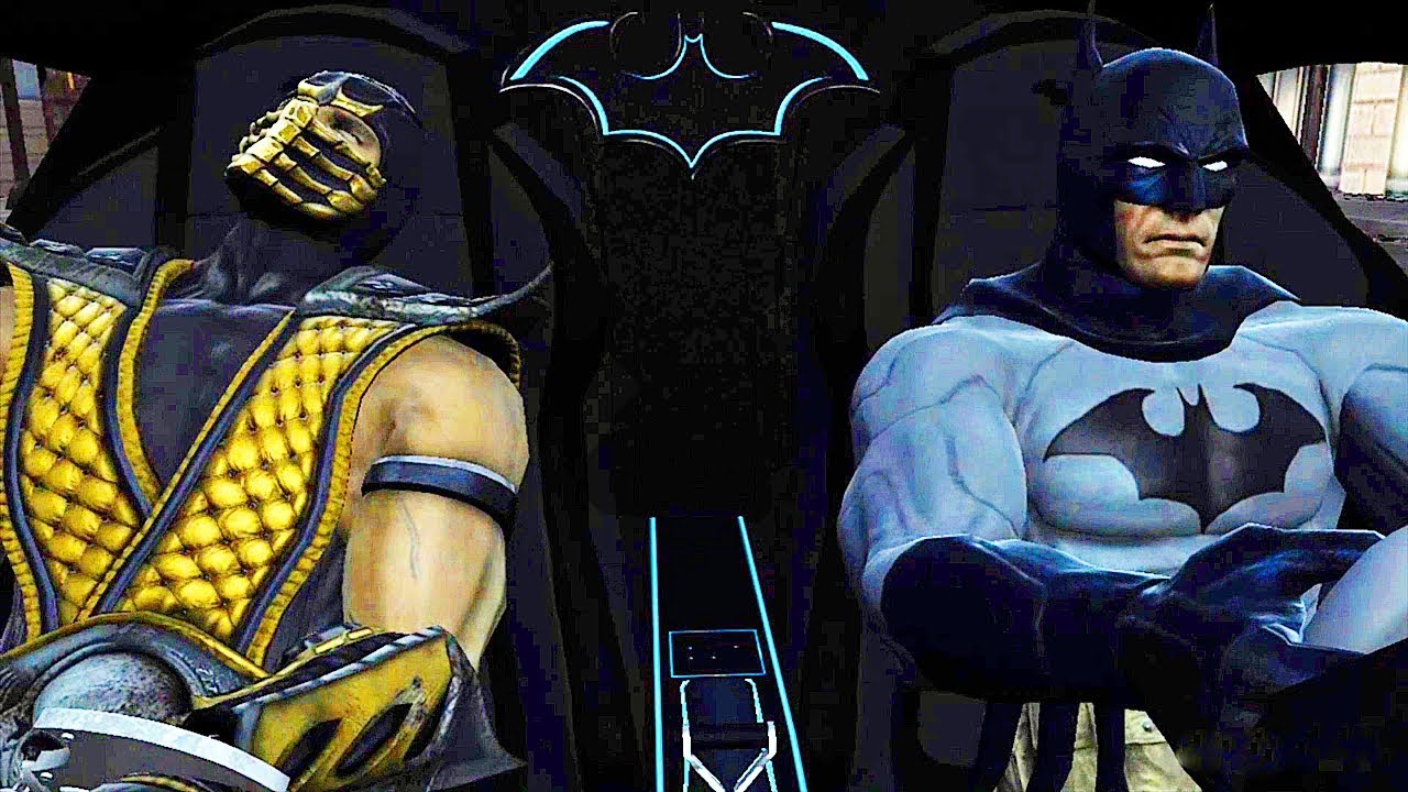 Batman Driving With Scorpion In Batmobile Scene - Mortal Kombat Vs DC  Universe - YouTube