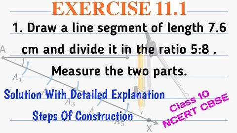 Exercise 11.1 Q1 Line Segment Division CBSE Class 10 Mathematics| Detailed Explanation | SPN