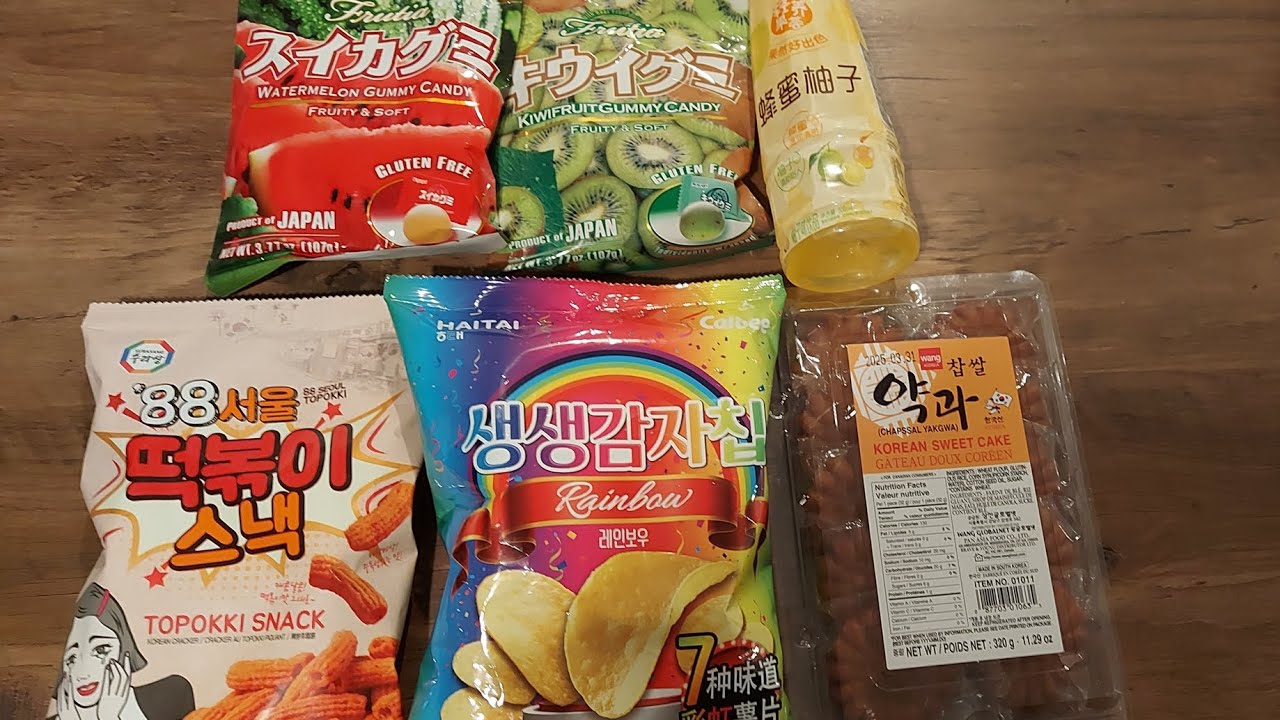 Asian Snacks Tasting 🍴🇰🇷🇨🇳🇯🇵 - YouTube
