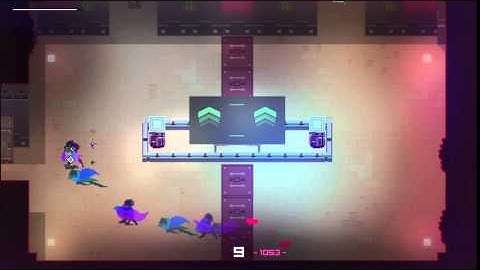 Hyper light drifter sitting in a chain dash.