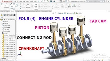 #animation SOLIDWORKS DESIGN - FOUR (4) ENGINE CYLINDER