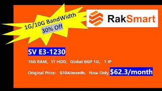 1G/10G High Bandwidth Server 30% off, Only $62.3/mo. RakSmart Dedicated Server | Best Cheap Server