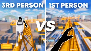 Third Person VS First Person in the PARKOUR GAME | Rooftops & Alleys