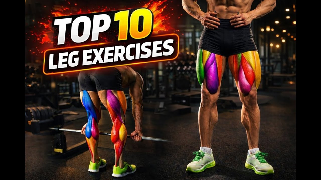 Top 10 Leg Exercises for Stronger Quads, Hamstrings & Calves - YouTube