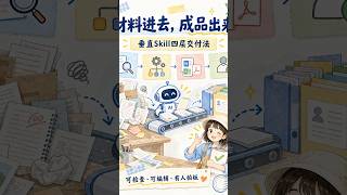 AI垂直Skill四层交付教程从真实材料字段专业步骤交付格式到人工确认把万能办公助手改造成可检查可编辑可复用成品流程并保留教师科研运营专业人员最终拍板与责任边界并用讲解课件展示原图答案解析和可编辑文件