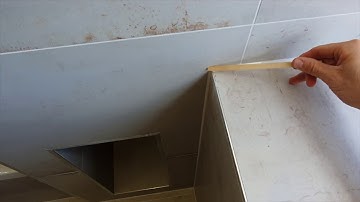 Mastic Man- Silicone Sealant Application with tooling sticks in bathroom