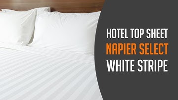 Hotel Top Sheet White Stripe | Omland Hospitality Products