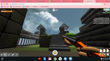 1v1ing my friend on shell shockers he is a bot BTW