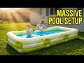 Extra-Large Inflatable Pool for Kids and Adults-152" X 72" X 23" Full-Sized Inflatable Swimming Pool