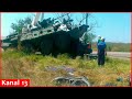 Russian armoured personnel carrier runs into civilian car in Luhansk