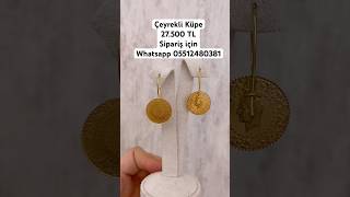 Çeyrekli Küpe #bilezik #gold #hediye #altın #ajda #altinkural #evlilik #jewellery #ring #bangles