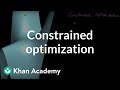 Constrained optimization introduction