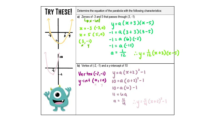 3) Families of Quadratic Functions | MCR3U1 | Quadratics
