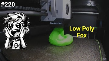 Pioneering 3D Printing: Low Poly Fox Created with the Bambu Lab P1S
