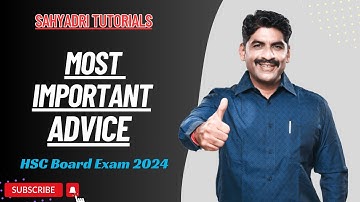 Most IMP Advice | Physics | HSC Board Exam 2024 | Sahyadri Tutorials |