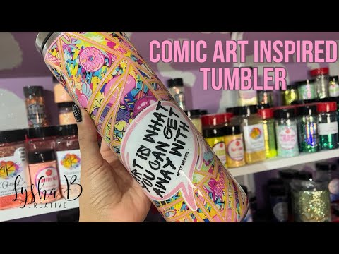 Comic Art Tumbler, BAMF Custom Creations Vinyl, Template design tumbler