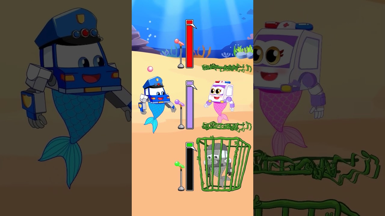 Rescue Mermaid from Conspiracy 🧜‍♀️💦 New Singing Challenge ✨ Nursery Rhymes | RoboShorts 