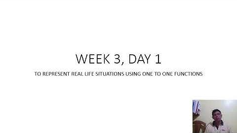 Represent real life situations using one to one functions