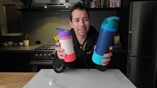 Comparison of the Owala FreeSip and Owala Kids Flip Water Bottles