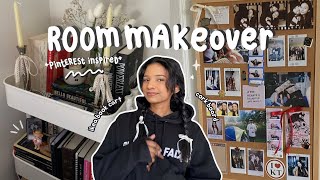 room makeover vlog ⭐️𐙚 re-organizing my book cart + cork board *aesthetic*