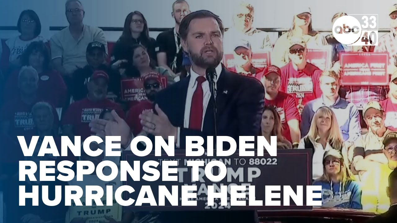 Vance on Biden response to Hurricane Helene - YouTube