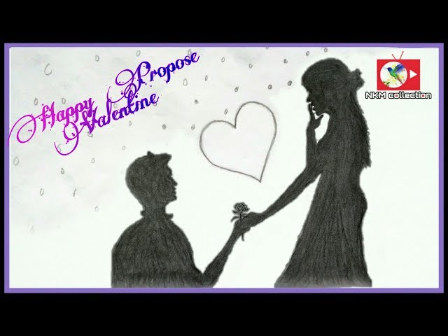 How To Draw A Boy Proposing A Girl || Valentine's Day Special Drawing ||  Pencil Drawing Ideas - YouTube | Teachers day drawing, Valentines day  drawing, Dad drawing