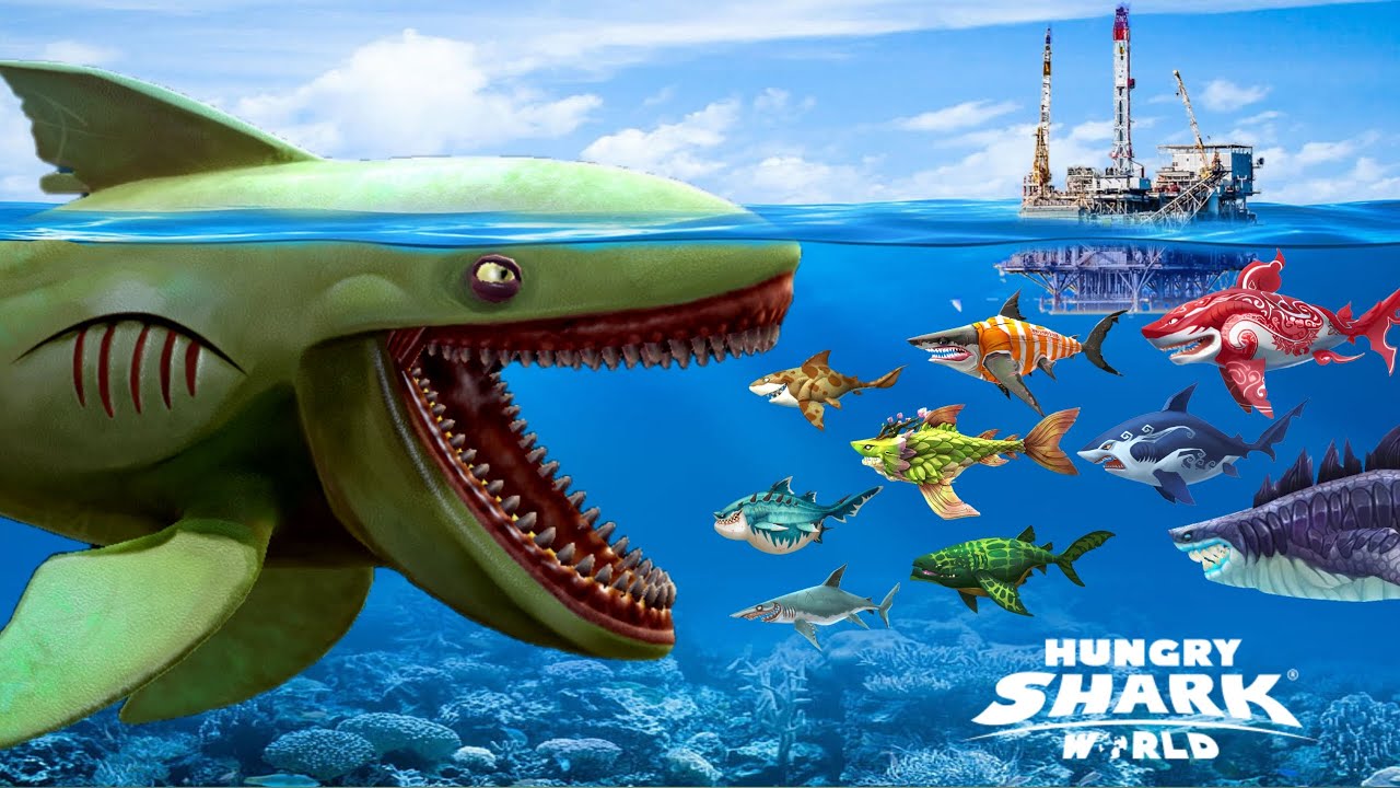 BIG MEGAMOUTH SHARK EAT ALL SHARK HUNGRY SHARK WORLD BIG