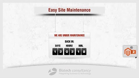 Magento 2 Easy Site Maintenance Extension by Biztech Store