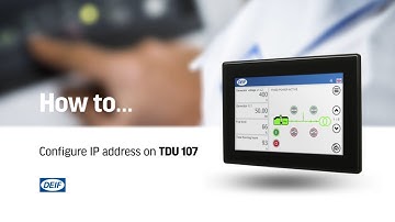 How to configure IP address on TDU 107