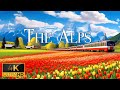 FLYING OVER THE ALPS (4K Video UHD) - Relaxing Music With Beautiful Nature Video For Stress Relief