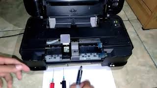 Cara isi ulang tinta printer canon e400,e410