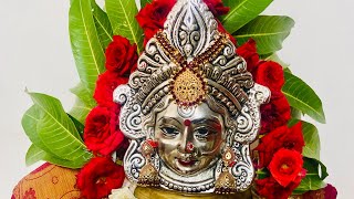 Easy Varamahalakshmi Idol Decoration | Varamahalakshmi Face Decoration