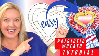 I Can't Believe This Dollar Tree Patriotic Wreath Turned Out So Good!