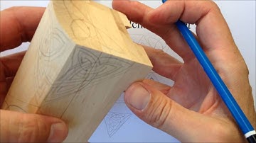 How to Draw Celtic Patterns 147 - Wood Burning an interlace to a box - Part 4 of 12