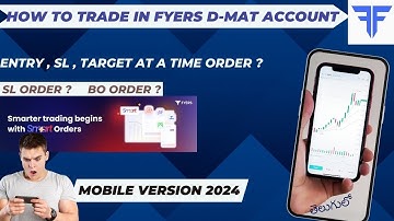 HOW TO TRADE IN FYERS WITH SMART ORDERS THROUGH  MOBILE VERSION 2024 #subscribe #trading #fyers#Smar