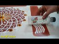       16petals padmam rangoli how to bottle art