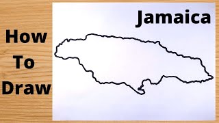 Jamaica Map Drawing