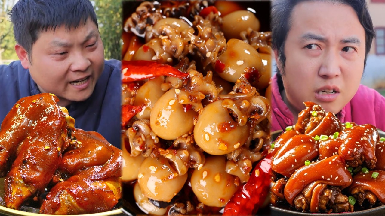 一眨眼的功夫，白毛的面就没了，是谁偷吃呢？#农村美食#吃播#辣椒酱#抖音美食#tiktok#美食盲盒#spicy