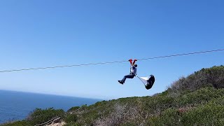 Mossel Bay - World's Longest Zipline over Water 1,1km, first test.