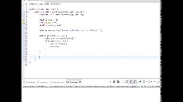 Using a Sentinel to Terminate a Program (Java)