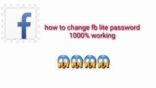 How to change fb lite password without current password easy and fast trick 1000% working screenshot 5